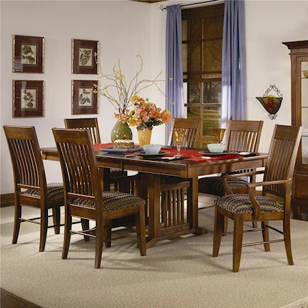 Double Pedestal Banquet Table and Chairs